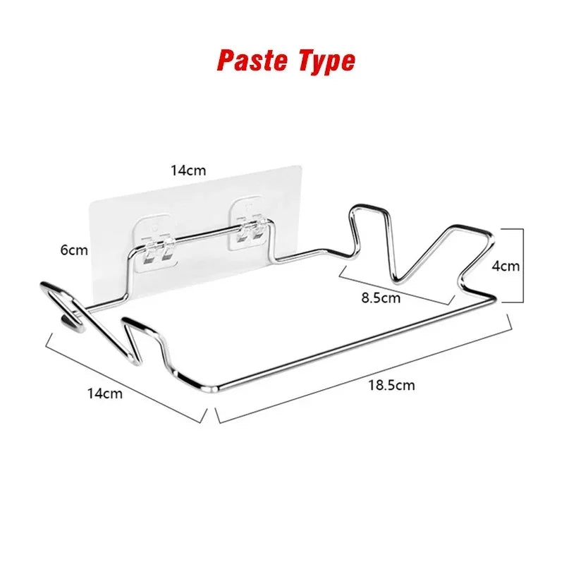Kitchen Trash Rack Cabinet Door Bags Stainless Steel Closet Garbage Storage Holder