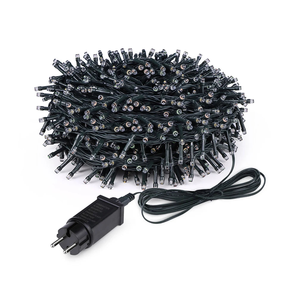 10M-100M Fairy Lights LED String Garland Christmas Light Waterproof Outdoor Indoor For Tree Street Wedding Party 2024 Decoration