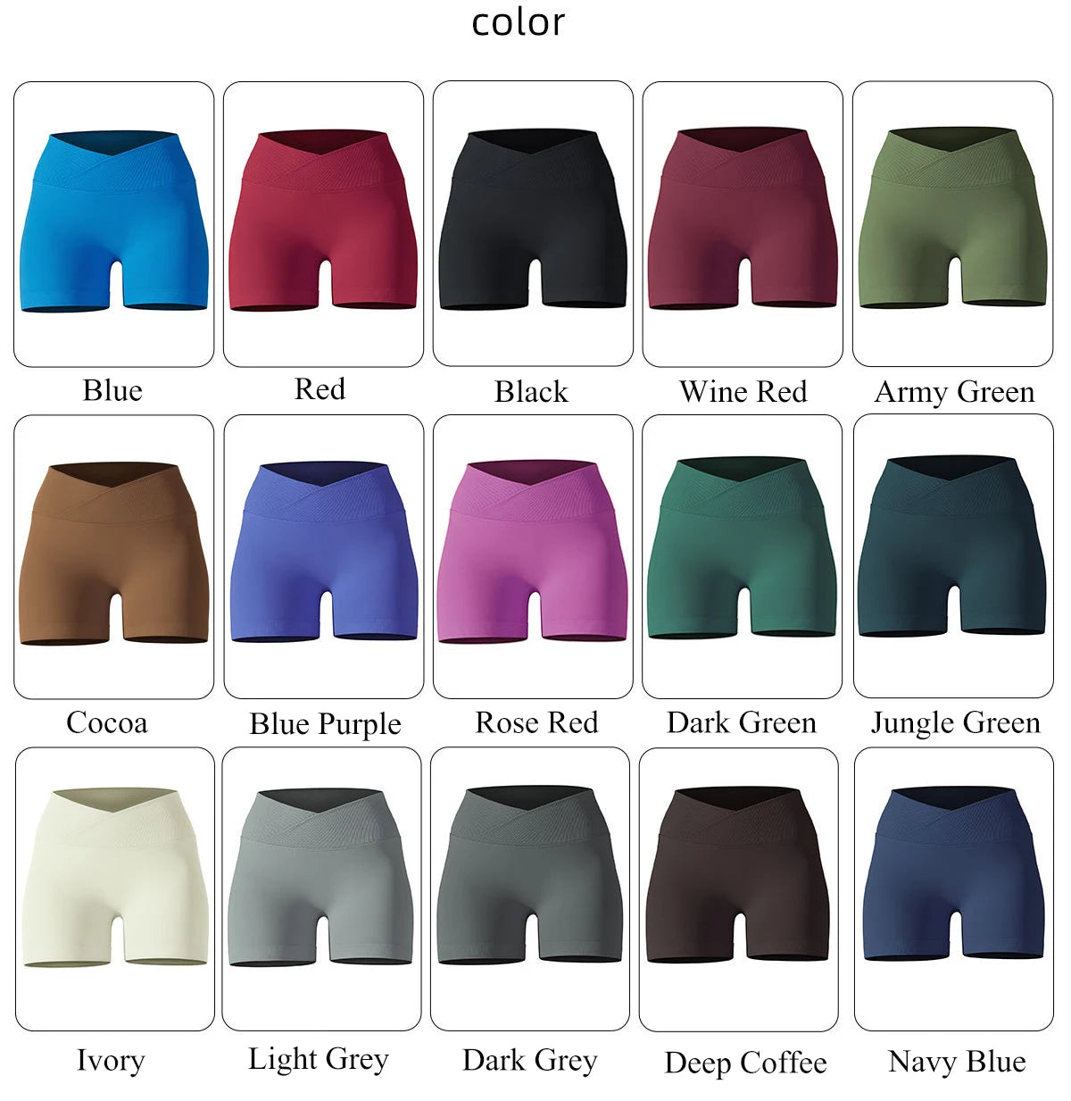 Seamless Sports Shorts Cross High Waist Fitness Leggings Shorts Gym Scrunch Butt Shorts Women Squats Running Workout Shorts