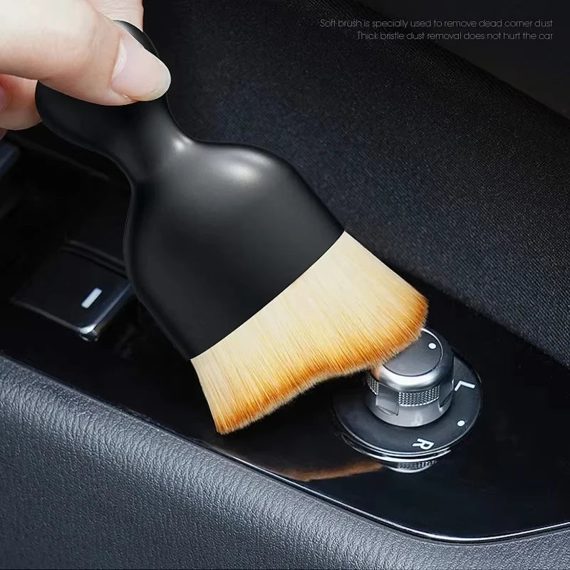 Car Motorcycle Interior Cleaning Brush Air Conditioner Air Outlet Cleaning Soft Brush Car Brush for Car Moto Cleaning Brush