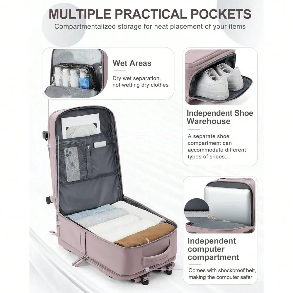 Women Men Hand Luggage Backpack Business College Laptop Travel Backpack Waterproof Carry on mochila viaje cabina avion 40x20x25