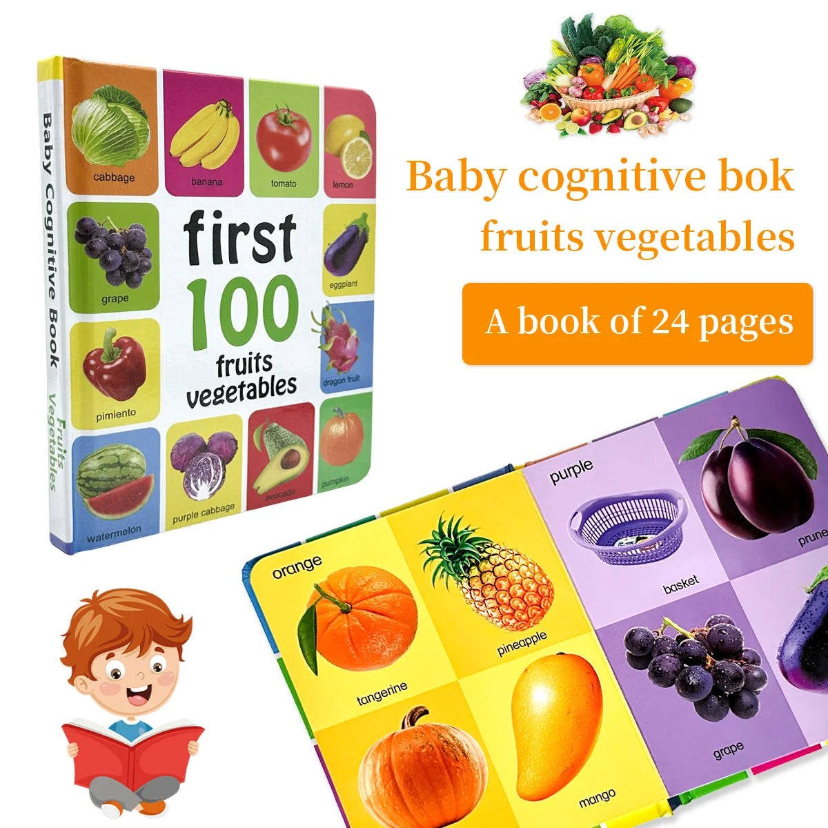 0-2 Years English Children's Cognitive Encyclopedia Enhancing Cognition Children's Early Learning Books Gifts
