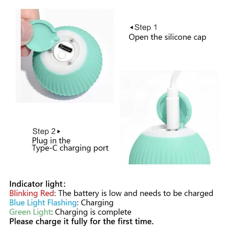 لعبة القطط المتحركة التلقائية، الكرة التفاعلية، الكرة الكهربائية المتدحرجة القابلة لإعادة الشحن، ملحقات الحيوانات الأليفة المنزلية، أشياء للإمدادات