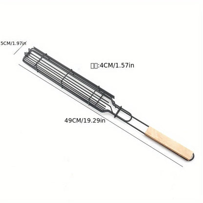 1pcs Portable Nonstick BBQ Grilling Basket For Outdoor Camping And Picnics Grill Tools