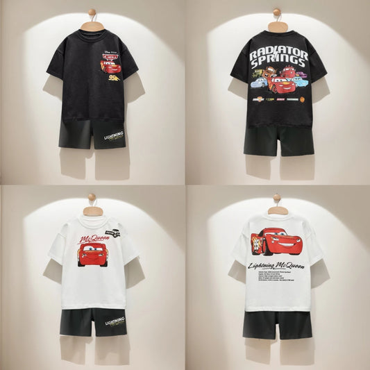 Kids Sports Outfits Boy Girl Casual Playwear Toddler Summer Clothes Cartoon Children Clothes Set Character Two-piece Set