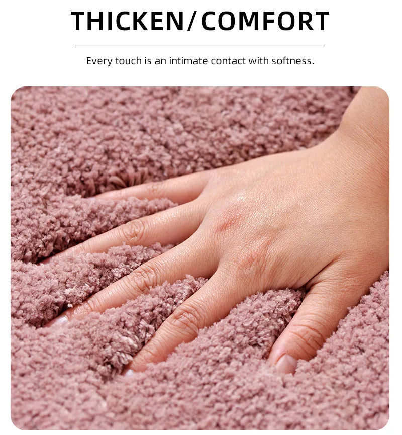 A small bathroom mat, non-slip, absorbent mat, thick U-shaped, simple solid color floor mat, toilet mat