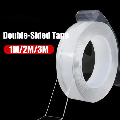 SEAMETAL Super Strong Double Sided Adhesive Tape Washable Reusable Transparent Double Tape No Trace Sticker for Car Home Office