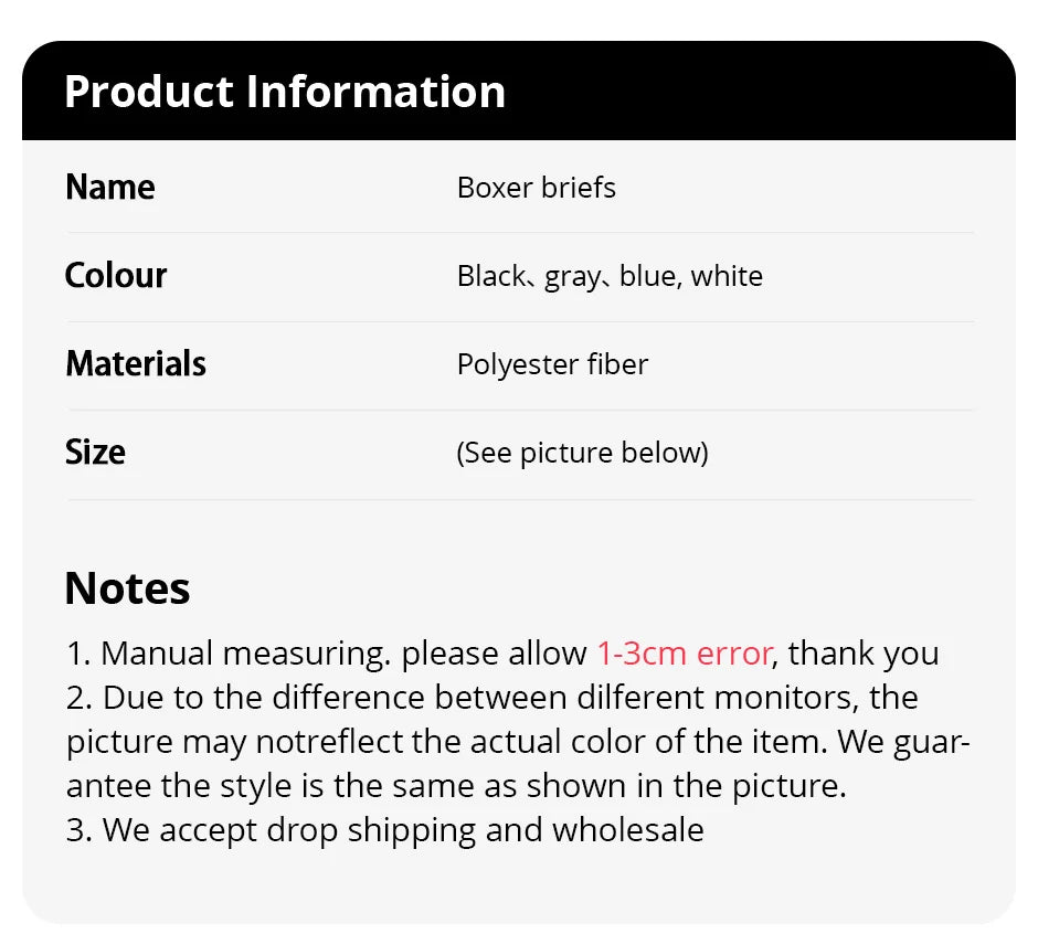 4 Pack Europe and America Size MEN'S Solid Color Sexy Boxer Underwear Antibacterial Breathable plus Size MEN'S Shorts Underwear