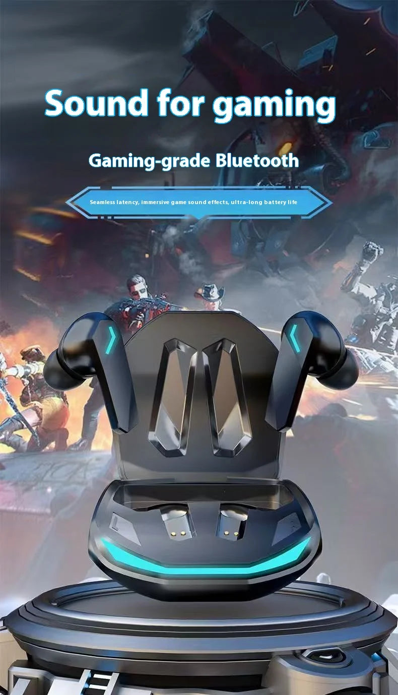 سماعات أذن رياضية GM02 بلوتوث 5.3 لاسلكية للألعاب مع ميكروفون وسماعات موسيقى ثنائية الوضع جديدة