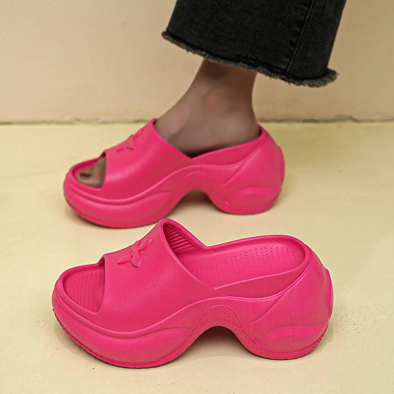 أحذية نسائية ربيعية مقاس 35-40، نعال كلوفر، كعب عالٍ، صنادل قابلة للتنفس، أحذية كاجوال جديدة بنعل ناعم