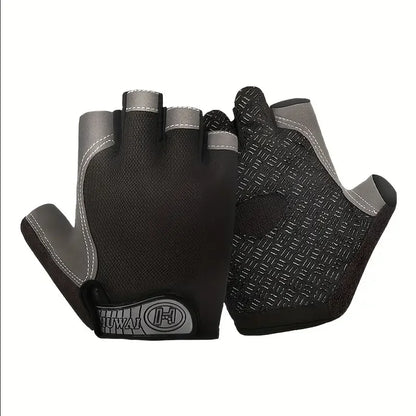 Sports Half Finger Gloves, Unisex Outdoor Cycling & Mountaineering Gloves, Fitness Breathable Shock Absorbent Non-slip Gloves