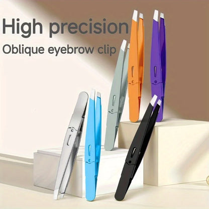 MR.GREEN Eyebrow Tweezer Colorful Hair Beauty Fine Hairs Puller Stainless Steel Slanted Eye Brow Clips Removal Makeup Tools