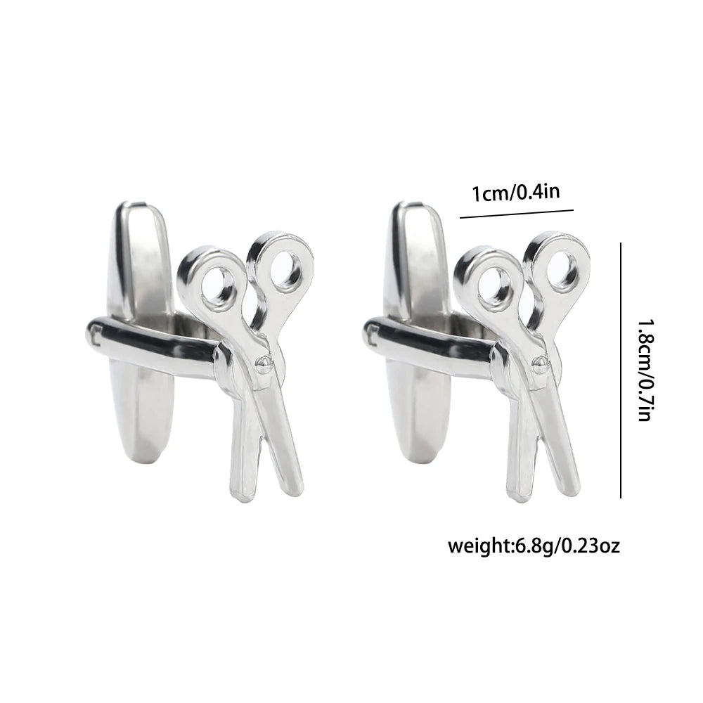 Tools Collection Jewlery Scissor Hammer Shaped Cufflinks For Men Boys Accessories Festival Gift