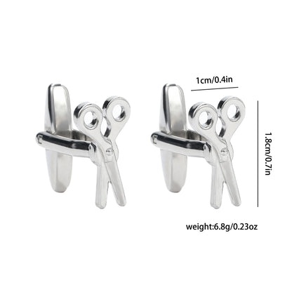 Tools Collection Jewlery Scissor Hammer Shaped Cufflinks For Men Boys Accessories Festival Gift