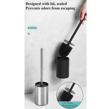 Bathroom Toilet Brush Holder Cleaning Bathroom Hardwares Stainless Toilet Brush Wall Mounted Bathroom Accessories Cleaning Tools