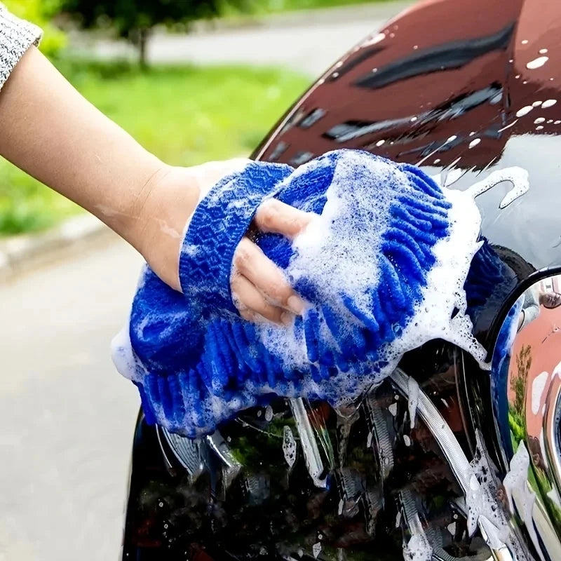 Superfiber Gloves Modeling Car Wash Sponge Clean Car Care Details Brush Clean Sponge Car Gloves Available On Both Side Auto Part