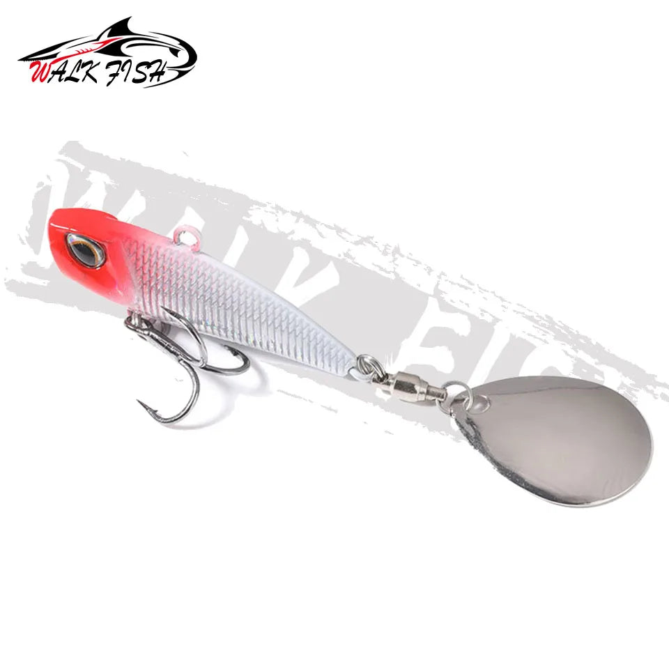 WALK FISH 7g 11g 15g 21g Spinner Bait Metal VIB Fishing Lure Rotating Tail Vibration Sequins Japan Wobbler Trolling Bait Pesca