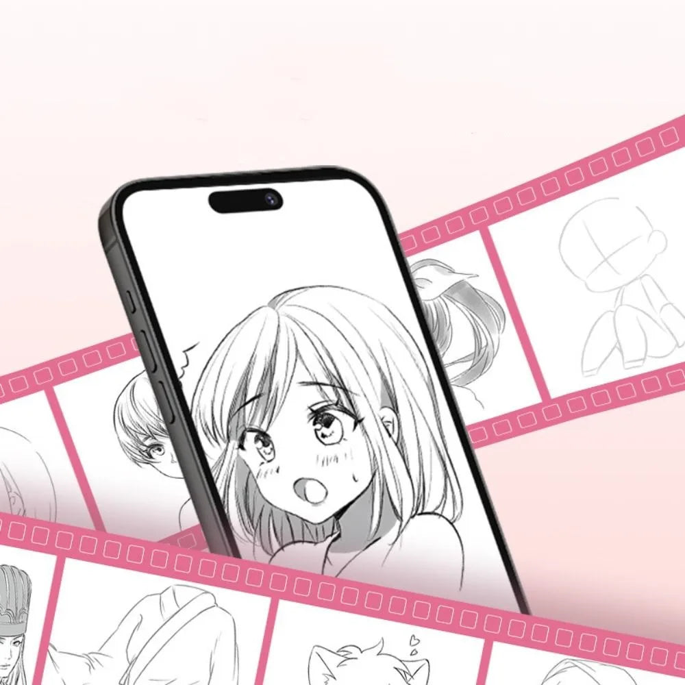 Comics Anime Sketch Tutorial Book Novice Girl Boy Line Draft Tracing Book Zero Basic Practice Comics Hand Drawn Book School