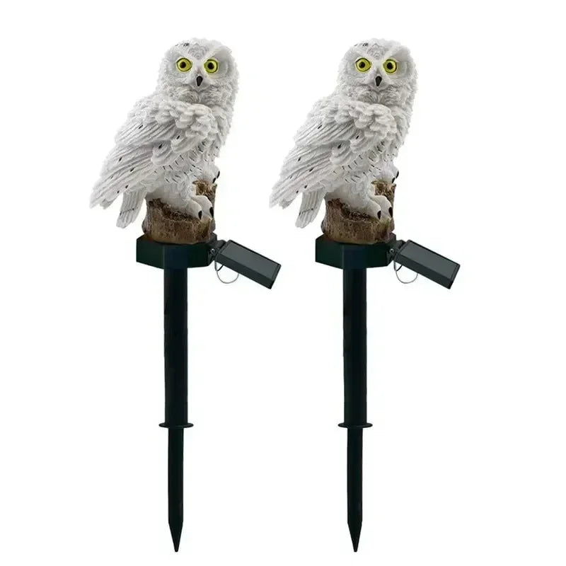 Solar Owl Garden Light Outdoor LED Lawn Lamp for Garden Decoration Waterproof Christmas Lights Outdoor Solar Lamp Post