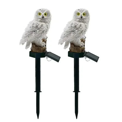 Solar Owl Garden Light Outdoor LED Lawn Lamp for Garden Decoration Waterproof Christmas Lights Outdoor Solar Lamp Post