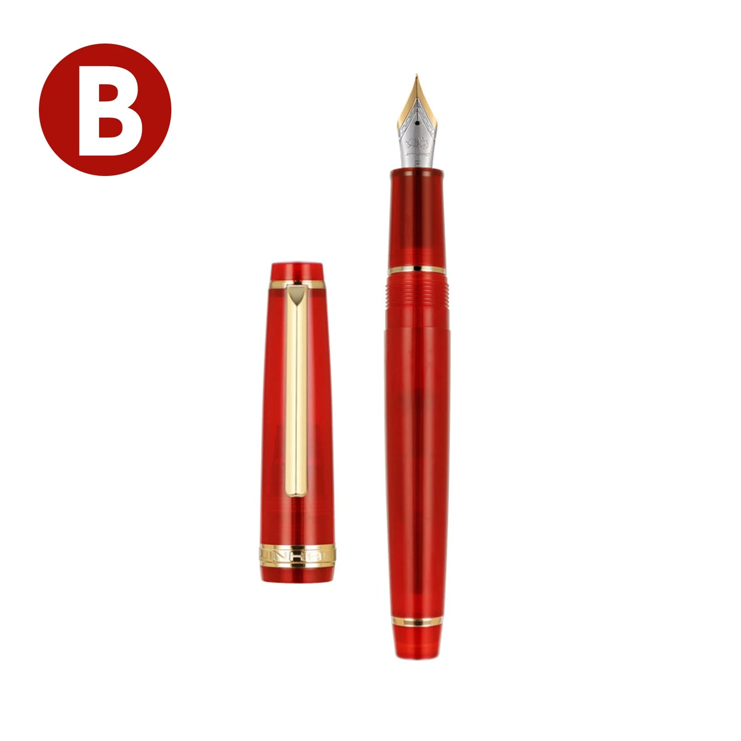 Jinhao 82 Fountain Pen Acrylic Ink Pen Spin Golden sliver clip 0.5mm F Nibs classic Business Office School Supplies Writing Pen