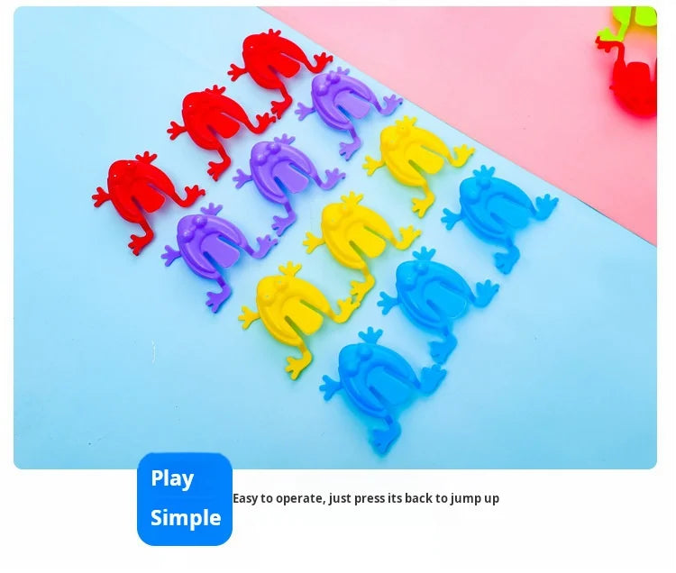 20/50pcs Solid Color Jumping Frog Plastic Bouncing Frog Jumping Frog Children Educational Toy,Gift for Kids Party Favors