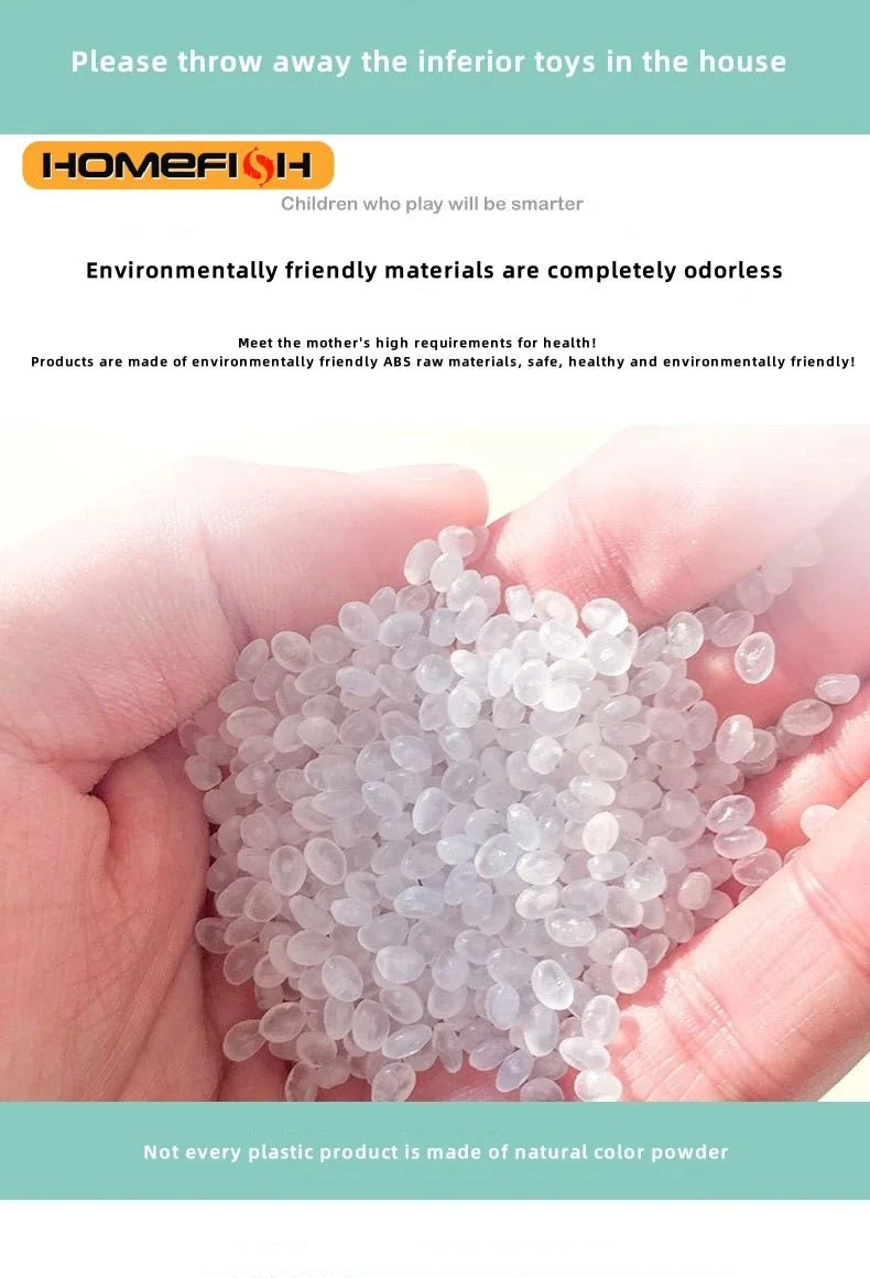 HOMEFISH 1000 DIY creative building blocks bulk set Urban Classic building Assembled birthday gift children's educational toys