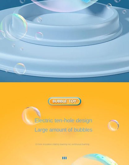 Children Bubble Gun Toy Astronaut Fully Automatic Bubble Machine Bubbles Gun Outdoor Game Fantasy Toy for Boys Girls Gifts