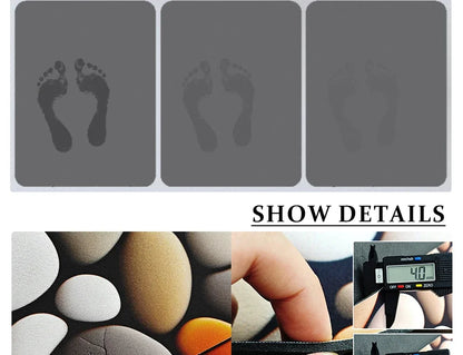 Bathroom Mat Semicircular Rug Absorbent Toilet Carpet Doormat Floor Mats Water-absorbent Soft Washable Bath Non-slip Area Rugs