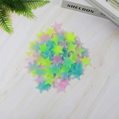 Glow in The Dark Stars Stickers - Self Adhesive Wall Decals for Kids Room Decor, DIY Night Sky Ceiling, Luminous Party Supplies