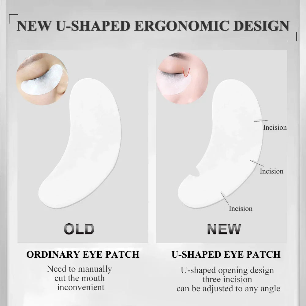 100pairs Eye Patches Eyelash Extension under Eyelashes Fake Lashes Stickers Lash Extension Supplies Patches for Building Eyelid