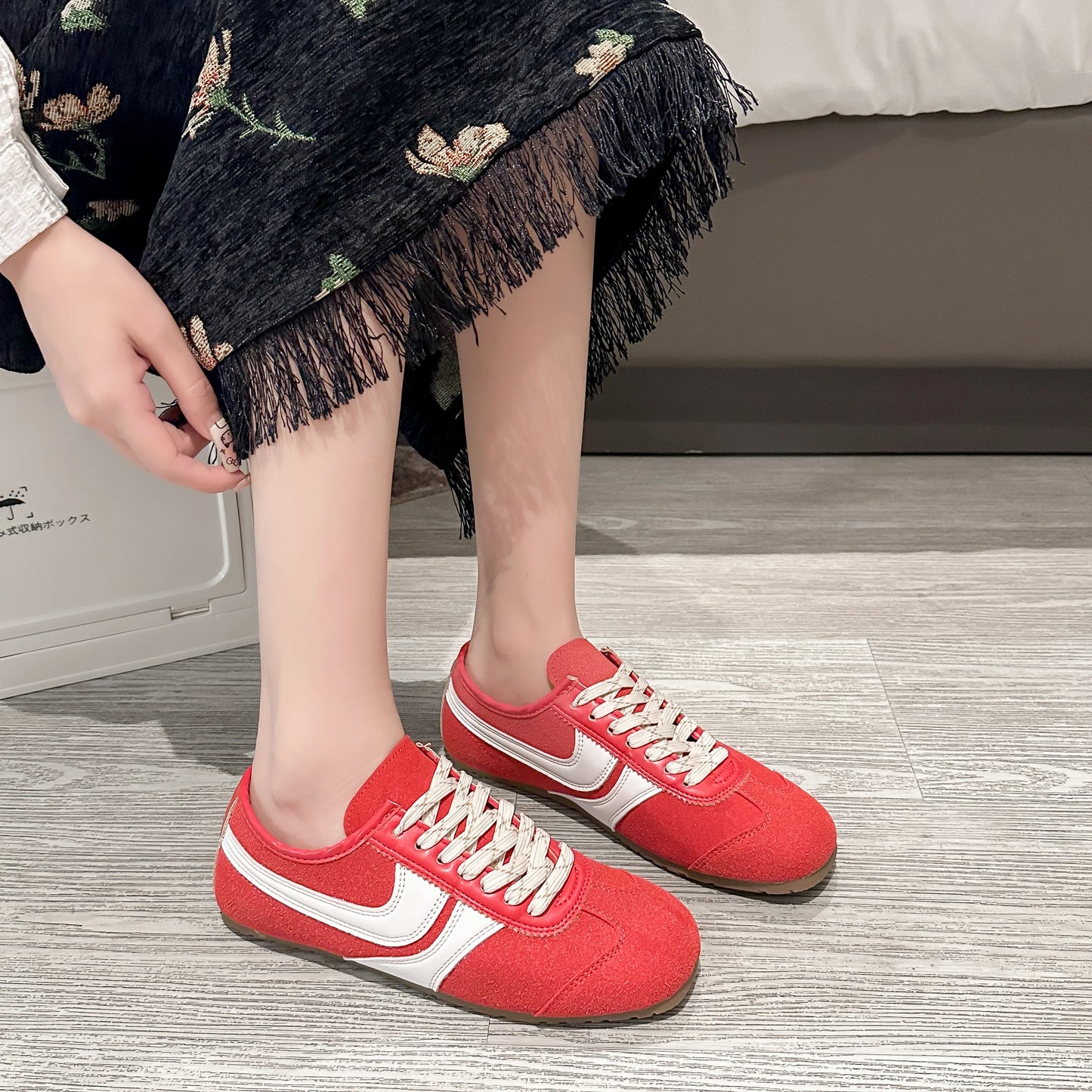 Shoes for Women 2025 Spring Autumn New Genuine Leather Ladies Moral Training Vulcanized shoes Retro Casual Flat Women's Sneakers