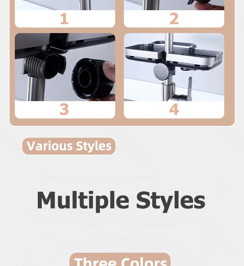 Kitchen Faucet Rack  Kitchen Accessories Sponge Storage Rack Kitchen Sink Rack Holder Dishcloth Towel Rack Filter Basket