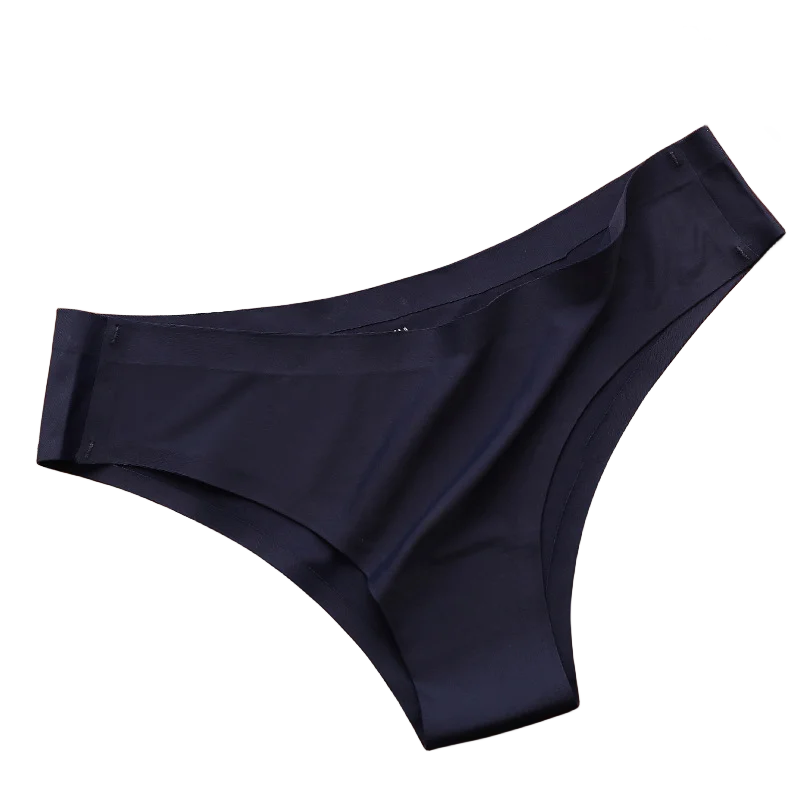 New 4PCS/Set Seamless Panties Women Sexy Underwear Ice Silk Underpants Low Waist G-string Female Soft Solid Ultra-thin Briefs