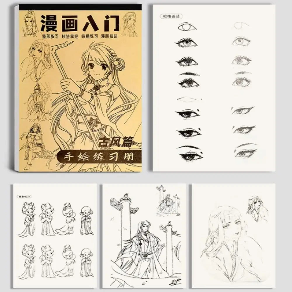 Comics Girl Boy Anime Hand Drawn Book Novice Zero Basic Practice Manga Sketching Tutorial Drawing Tracing Comics Line Draft Book