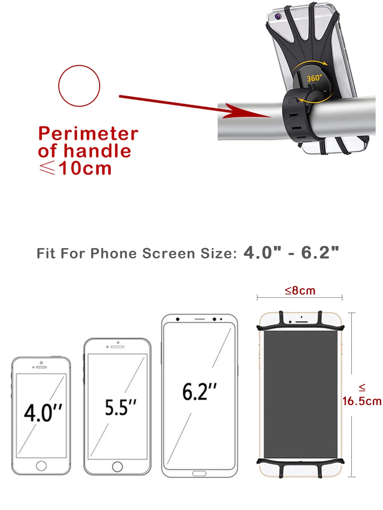 Baby Stroller Accessories Mobile Phone Holder Rack Universal 360 Rotatable Baby Pram Cart Phone Holder for iPhone Gps Device