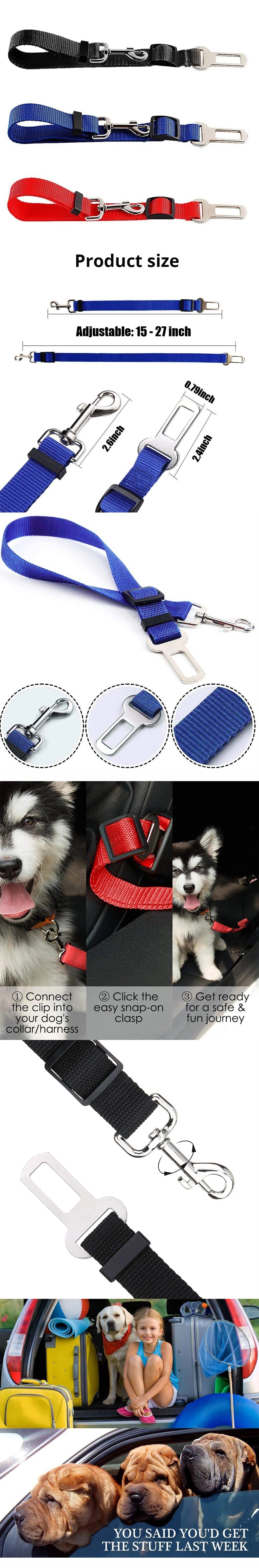 Pet Dog Cat Car Seat Dog Car Seat Belt Safety Protector Travel Pets Accessories Dog Leash Collar Breakaway Solid Car Harness