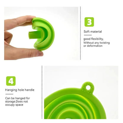 Car Engine Funnel Universal Silicone Liquid Funnel Washer Fluid Change Foldable Portable Auto Engine Oil Petrol Change Funnels