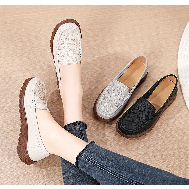 Women's Shoes Slip-on Loafers Ladies Casual Shoes Platform Wedge Moccasins Sneakers Comfortable Flat Shoes Zapatos Mujer 2024
