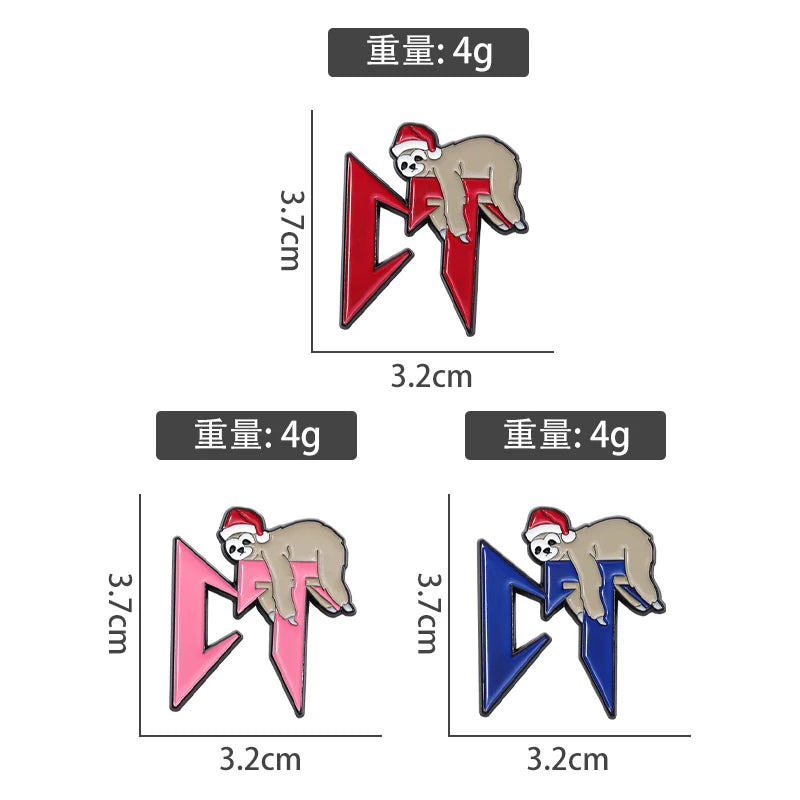 Retro Mexican Metal Hat Clip Pins Enamel Pins Cartoon Sloth Boy Baseball Cap Golf Cap Hat Badge Accessories Fashion Jewelry Gift