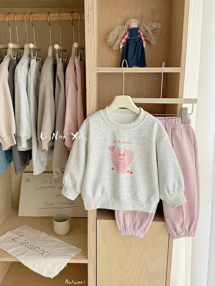 Kids Clothes Sets 2025 Autumn Winter Sport Suits for Boys Cartoon Sweatshirts+pants Tracksuits for Girls Toddler Outfits Sets