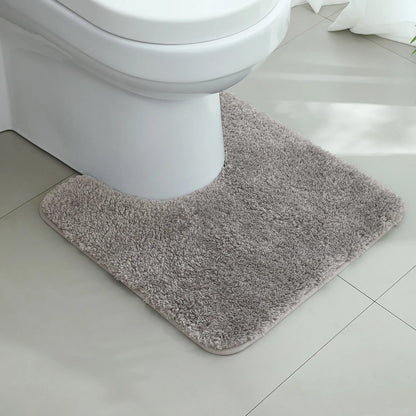 A small bathroom mat, non-slip, absorbent mat, thick U-shaped, simple solid color floor mat, toilet mat