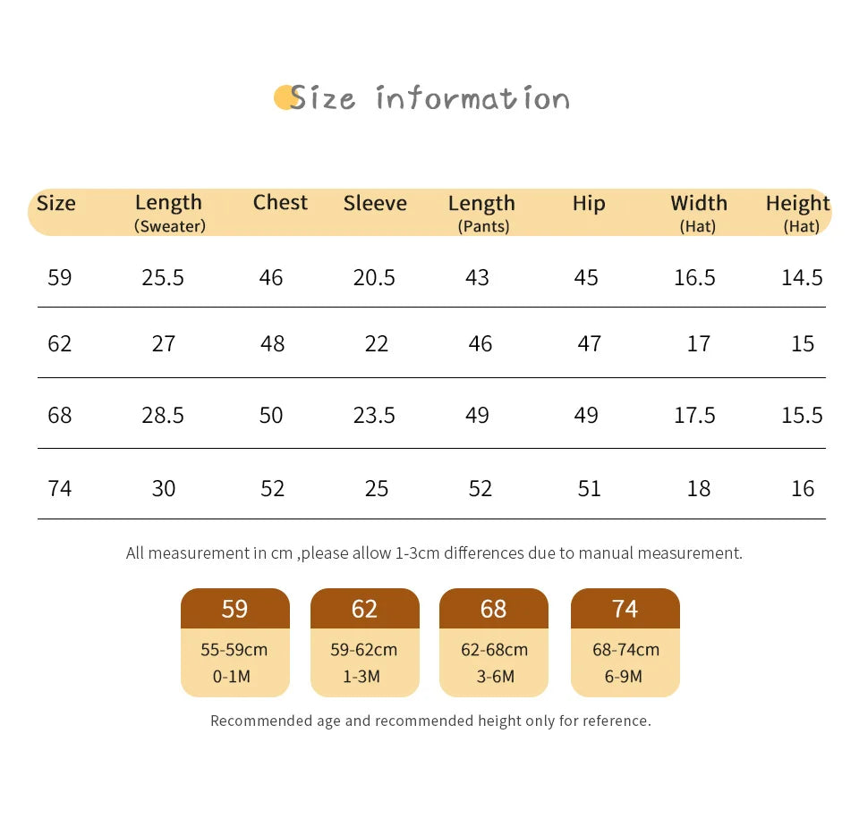 Kids Clothes Set 0-9M Autumn Winter Blue Casual Outerwear Newborn Infant Boys Long Sleeve Sweaters Pullovers+Pants Toddler Suits