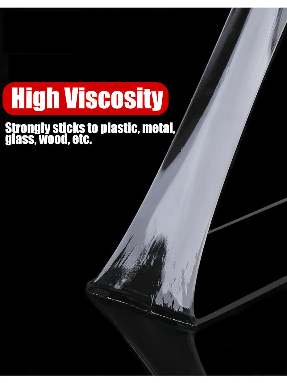 SEAMETAL Super Strong Double Sided Adhesive Tape Washable Reusable Transparent Double Tape No Trace Sticker for Car Home Office