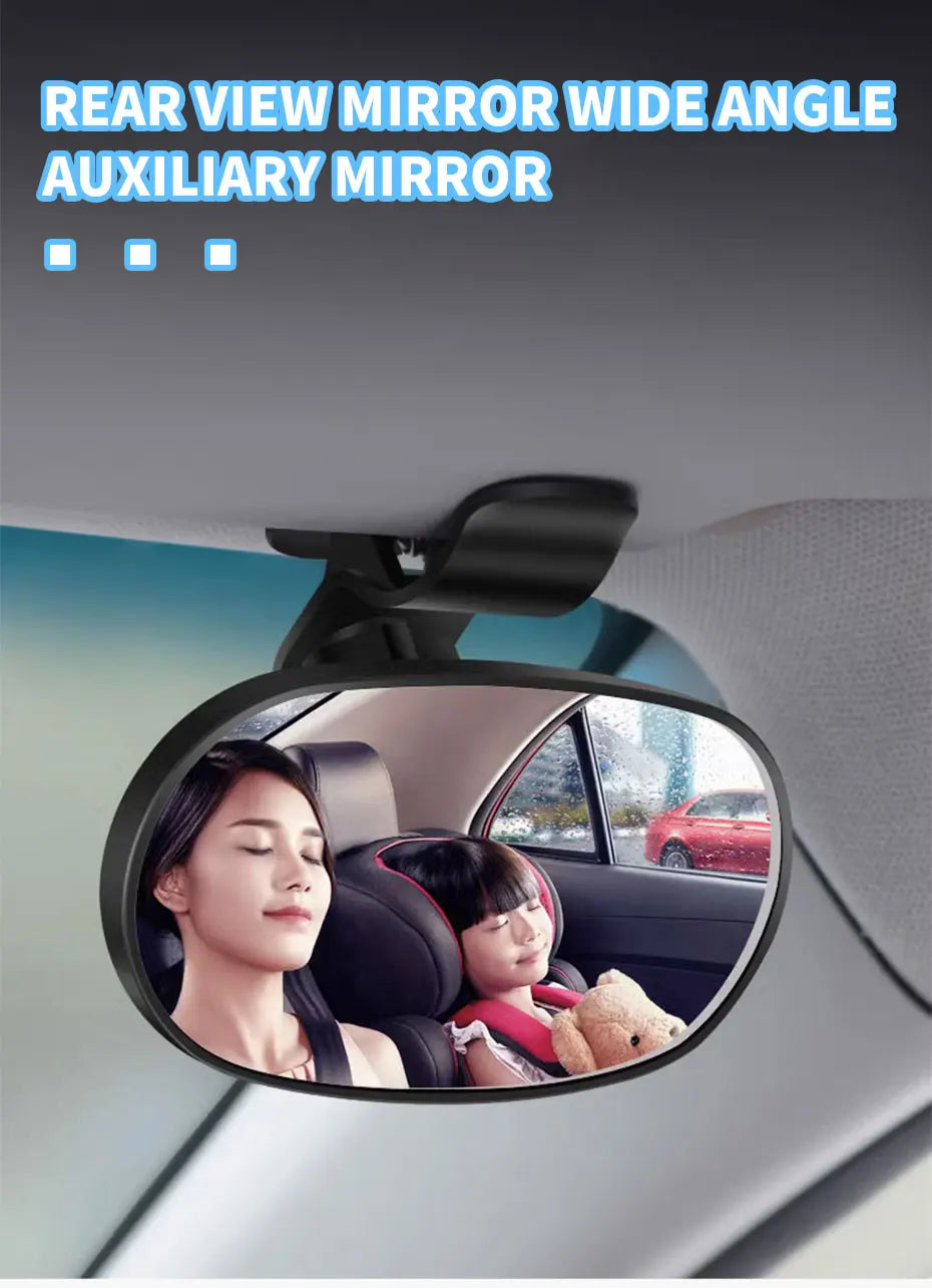 Interior Car Baby Mirror Rear Seat Baby Kids Monitor Mirrors For Safety Auto Windshield Suction Cup Sun Visor Plate Clip Mirror