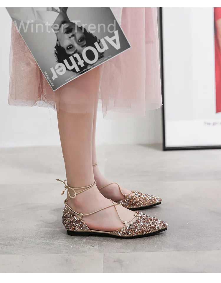 أحذية نسائية فاخرة أنيقة مريحة من تصميم 2022، أحذية نسائية أنيقة للبالغين، أحذية زفاف مثيرة برباط متقاطع