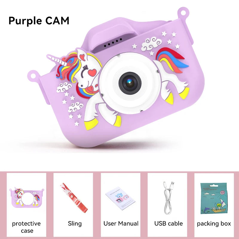 Summer Children Camera 1080P HD Toddler Digital Video Camera 2.0-inch Kids Camera with Silicone Cases Toys for Christmas Gifts