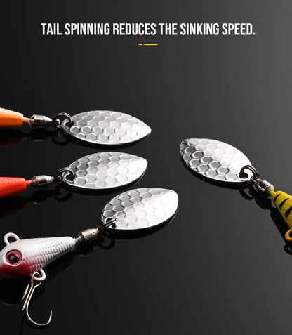 BLUX SPINTAIL Fishing Lure 4.5g 7g 11g Mag Tail Spinner Shad Metal Vib Casting Shore Jig Bait Copper Blade Spoon Freshwater Bass