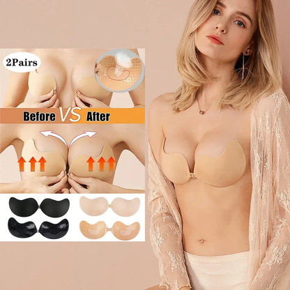 1 Piece Invisible Adhesive Lift Bra, Convex Enhancer Strapless Seamless Lingerie Accessory