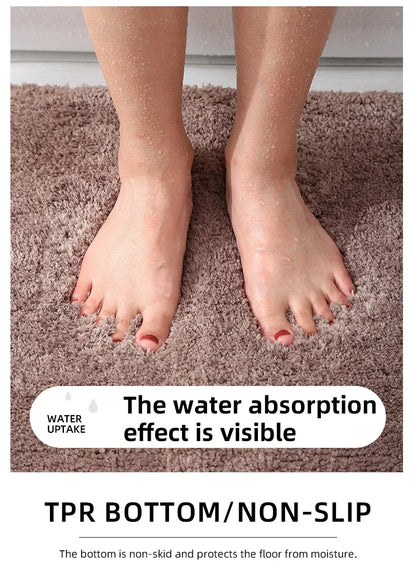 A small bathroom mat, non-slip, absorbent mat, thick U-shaped, simple solid color floor mat, toilet mat